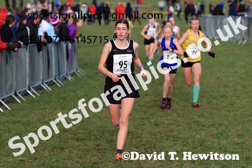 Girls Under-13s 2024 Northern Cross Country Champs., Sedgefield. Photo: David T. Hewitson/Sports for All Pics